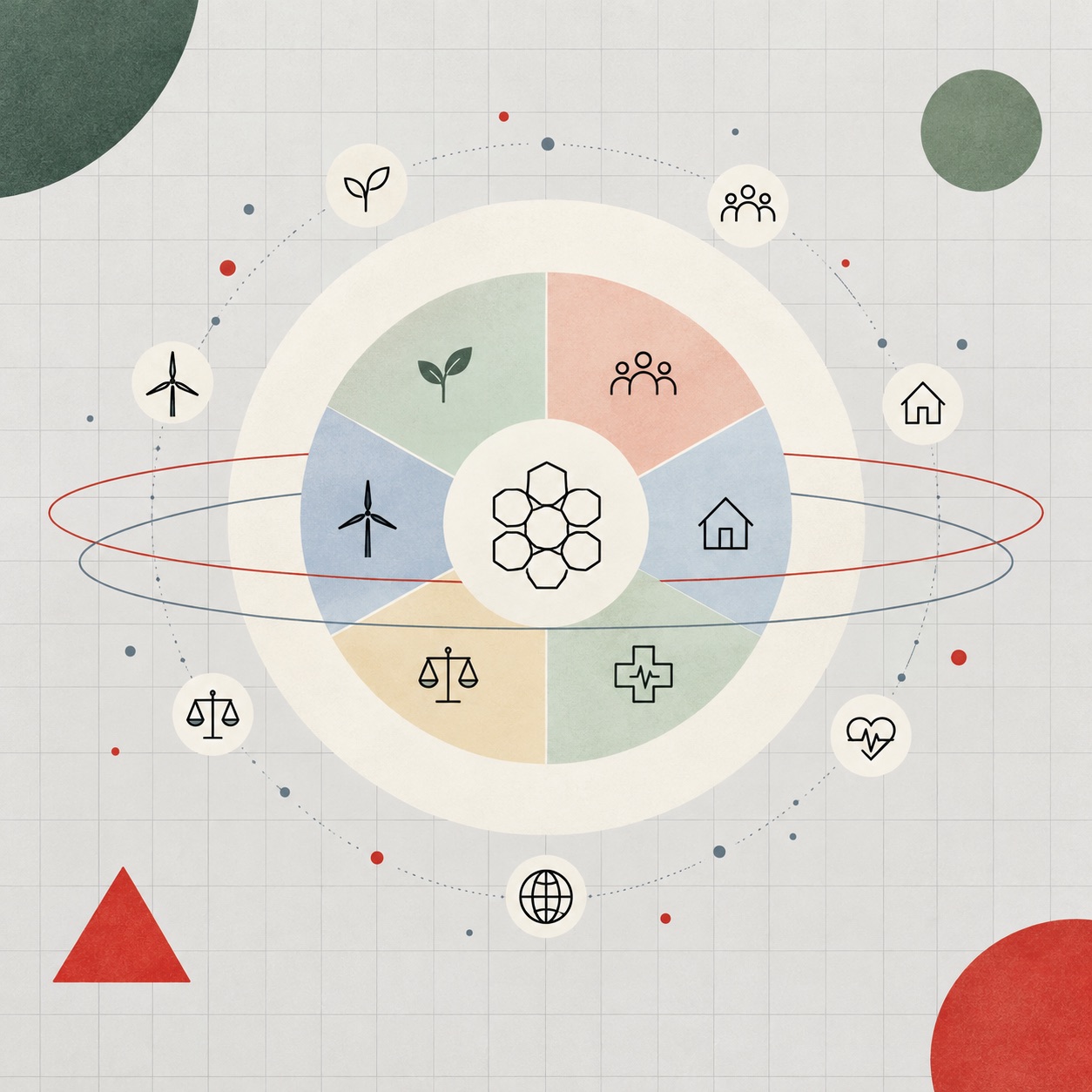 Orbital illustration of the World NGO Day community and its global impact